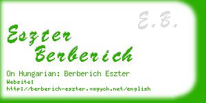 eszter berberich business card